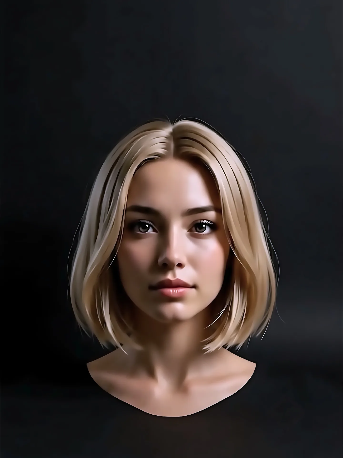 Hair cards groomed onto a character head: the finished result of the HairStorm pipeline.