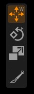 Vertical viewport toolbar with hair strand tools.