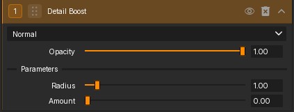 Detailed Boost filter controls.